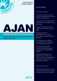 AJAN australian journal of advanced nursing volume 29